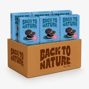 Back to Nature Classic Creme Sandwich Cookies - Plant-Based Cookies Made With Wheat Flour - Non-GMO, No High Fructose Corn Syrup, 9 Ounce (Pack of 6)