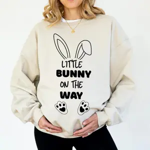 Easter Pregnancy Announcement Shirt, Easter Baby Reveal Sweatshirt, Maternity Bunny Shirt, Mom To Be Easter Outfit, Spring Pregnancy Shirt