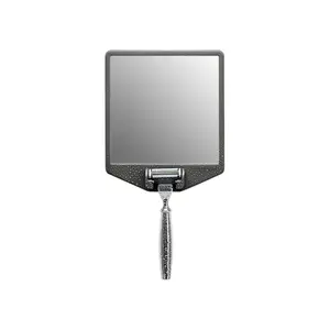 TOOLETRIES The Joseph Shower Mirror for Shaving - Silicone Razor Holder for Shower, Stlyish Bathroom Shower Accessory - Features Silicone-Grip, Removable & Reusable - Charcoal