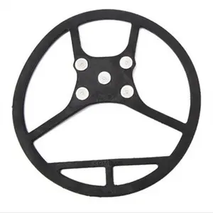 Round Grip 5 Tooth TPR Ice Crampons Portable Anti Slip Covers for Walking and Hiking