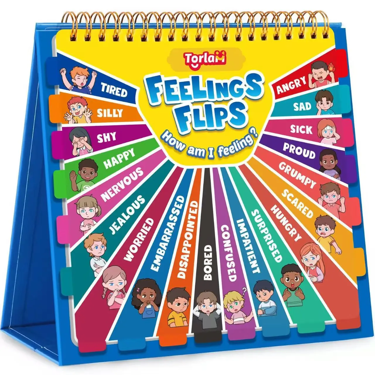 Children Emotion Book Calm Corner Supplies Social Emotional Flip Book Mood Chart, Kids Emotion Learning Set, Prechool Toy, Preschool Learning Materials, Visual Learning Tools, School Supplies