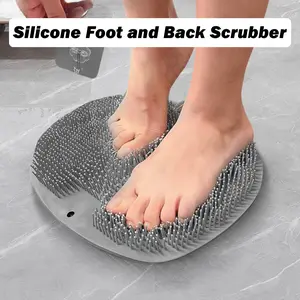 Shower Foot Scrubber Mat, Foot Wash Pads With Non-slip Cups for Smooth Skin Exfoliation, Back and Foot Circulation Massage, Universal for Men and Women