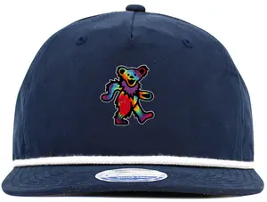 Dancing Bear Tie Dye Baseball Hats (5-Panel Brim Rope)