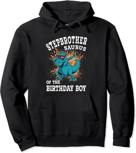 Stepbrother Dabbing Dinosaur Family Matching Birthday Boy Pullover Hoodie - Julianex Shop 59B0CV5G2ML9