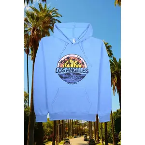 Vacation Beach Los Angeles Menswear Pullover Hoodie