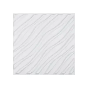 VEVOR 3D Wall Panels, 12-Pack 19.7 x 19.7 in PVC Modern Art Minimalist Wave Tiles, 32 Sq.Ft Coverage Accent Wall Panel, Interior Home Decor for Ceiling, Bedroom, Living & Gaming Room, Matte White
