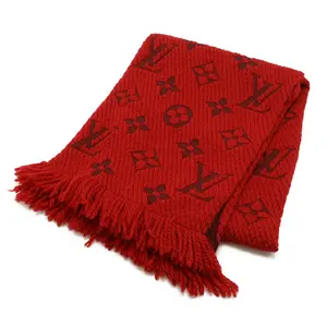 Pre-owned Louis Vuitton Wool Small Leather Goods Echarpe Logomania Silk Scarf