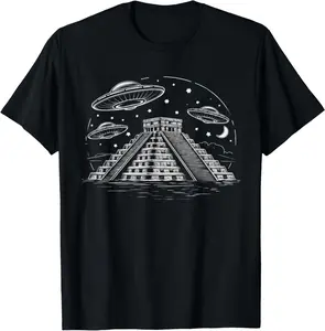100%cotton Chichen Itza Maya Civilization Mayan Pyramid Mexico T-Shirt T-Shirt