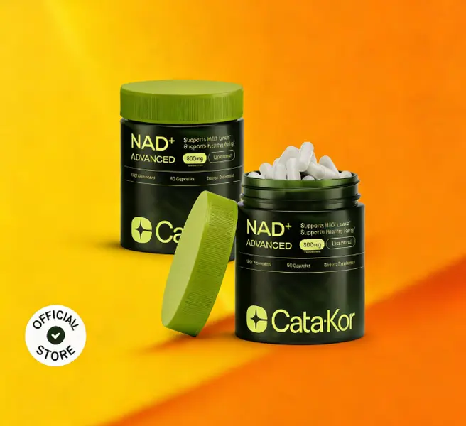 Cata-Kor NAD+ Advanced-NAD+ Supplement for Energy&Healthy Aging -500mg per Serving -60 Count (30DaySupply)