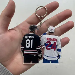 Heated Rivalry & Hollanov Inspired Acrylic Keychains / Bag Charms, Team Rozano Keychain