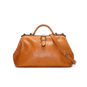 SADI Genuine Leather Women’s Doctor Bag – Shoulder/Crossbody/Handheld, Retro, 2026 New Arrival, Versatile