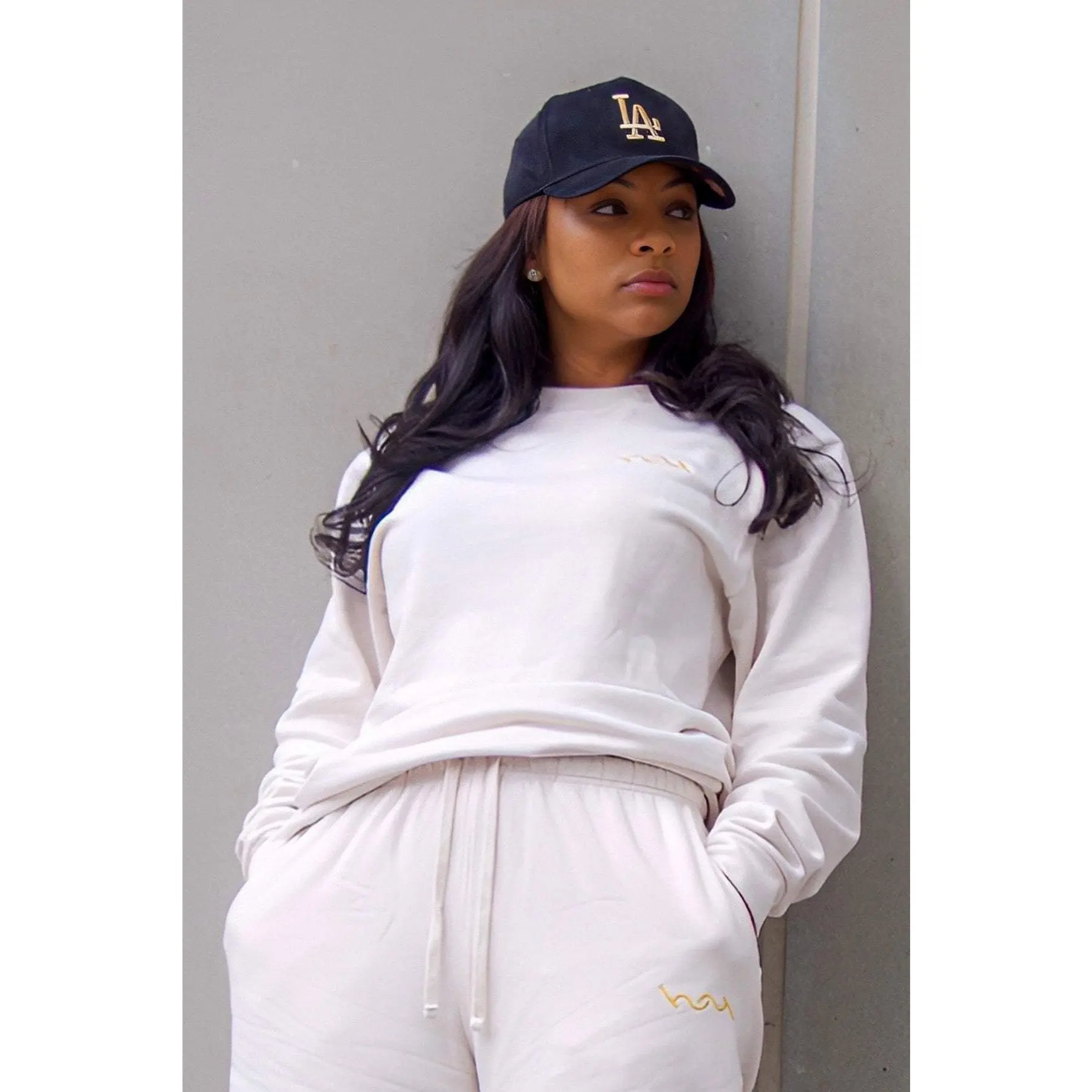 Cream HERRway Crewneck Sweatshirt