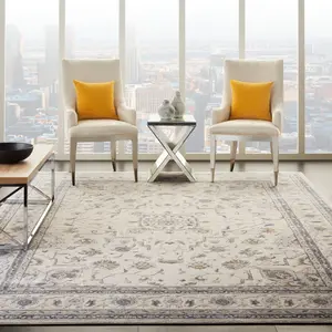 Nourison Sleek Textures Persian Area Rug, Contemporary Home Decor, Garden Motif, for Indoor Use