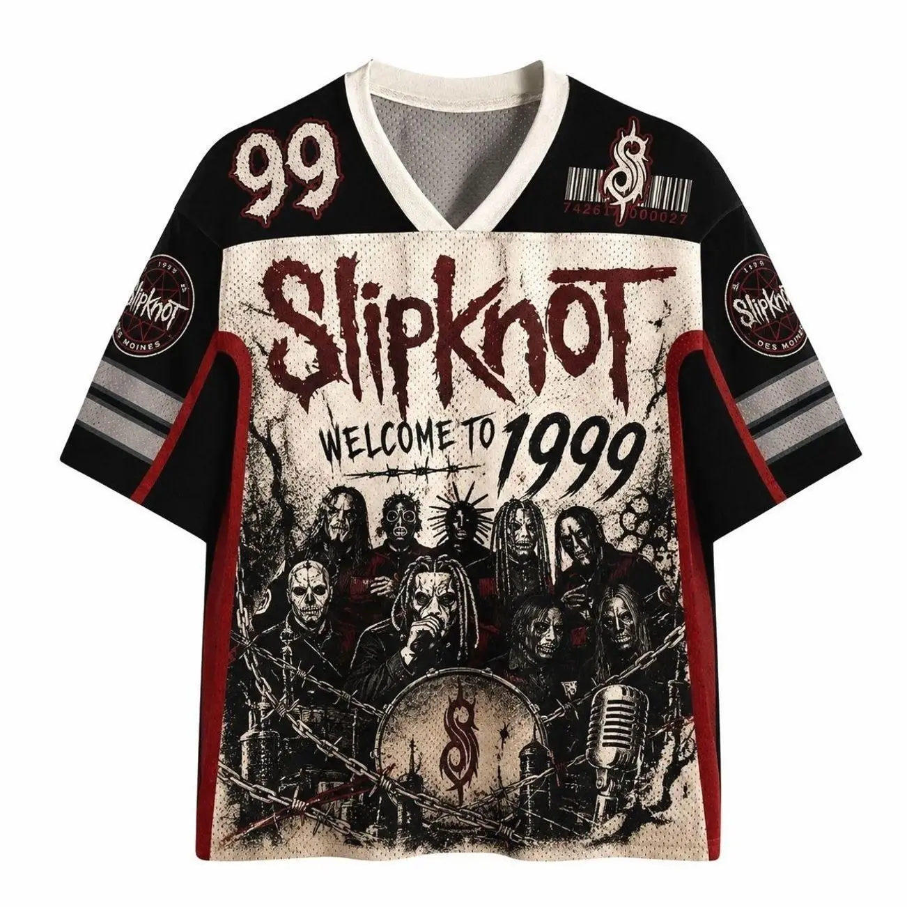 Slipknot Band Jersey Shirts → Slipknot Band Jersey Shirts, Heavy Metal Baseball Jersey, Vintage Rock Mesh Sports Shirt, Concert Fan Jersey, Unisex Streetwear WXV AU6