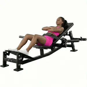 Garvee Hip Thrust Machine with Adjustable Footboard and Beltwand, 630LBS Glute Bridge Machine with Weight Holder, Home Gym Equipment for Buttocks, Lower Limbs, and Core Exercise, Compatible with 2" Weight Plates
