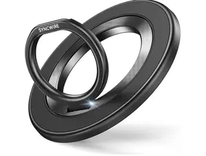 SYNCWIRE Magnetic Phone Ring Holder for MagSafe, 360° Rotation Cell Phone Grip Stand Finger Ring Kickstand Two-Sided Magnet Compatible with iPhone 17 Pro Max 16 15 14 13 12 MagSafe Accessories