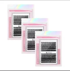 Summervibes Natural Look Mixed Density Lash Cluster Full Accessory Set，Mixed 30D 40D Cluster Lashes Kit With Tweezers & Cleanser