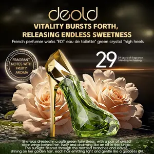 Deold Middle East Bestseller Bright Emerald Series High Heel Shaped Fragrance, Elegant Perfume, Fresh Floral-Fruity Scent, Women'S Exclusive Subtle Aroma, Luxury Gem-Inspired Design, Long-Lasting, Suitable For Cross-Border Sales, Dates & Holiday Gifting