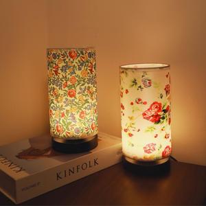 floral pattern led table lamp, usb rechargeable led night light, decorative ambient decoration lamp for home living room bedroom, home decor