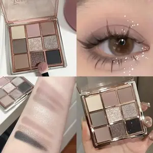 9-color eyeshadow palette, featuring both matte and shimmer finishes, suitable for a variety of makeup looks. A versatile choice for everyday and party makeup, perfect for creating exquisite eye makeup. A must-have for makeup enthusiasts