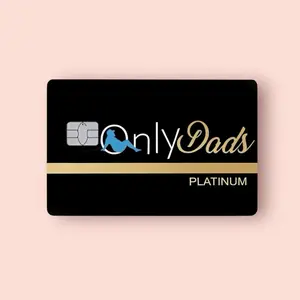 OnlyDads Platinum Black Credit Card Sticker Debit Skin Decal Cover Waterproof Vinyl Easy To Apply