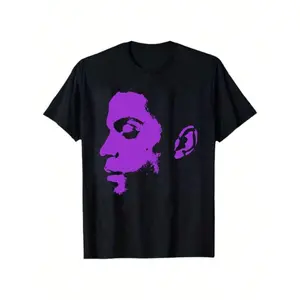 Stylish Prince Silhouette Tee For Men With Elegant Side Profile Design