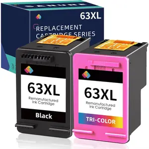 Remanufactured Ink Cartridges Replacement for  Ink 63 63XL Black Color Combo Pack for Envy 4510 4512 4520 4650 Officejet 3830 4650 4652 4655 5255 5258 5200 Deskjet 2130 2132 3630 3631 Printer