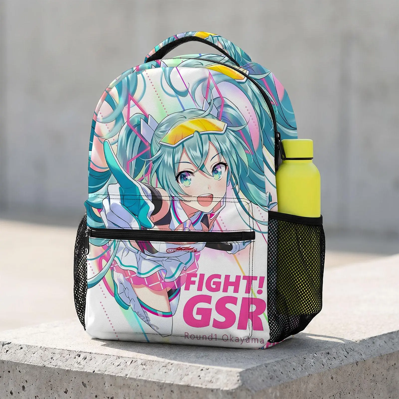 Miku-Hatsune Trending Cute Cartoon Laptop Backpack | Aesthetic Print Travel Daypack | Durable Lightweight Schoolbag Bookbag for Men & Women