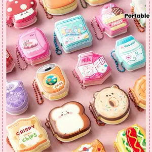 Set of 4 Mini Notebooks with Cute Charms, Portable Creative Fun Notebooks, Multiple Styles Available, Perfect for Daily Use