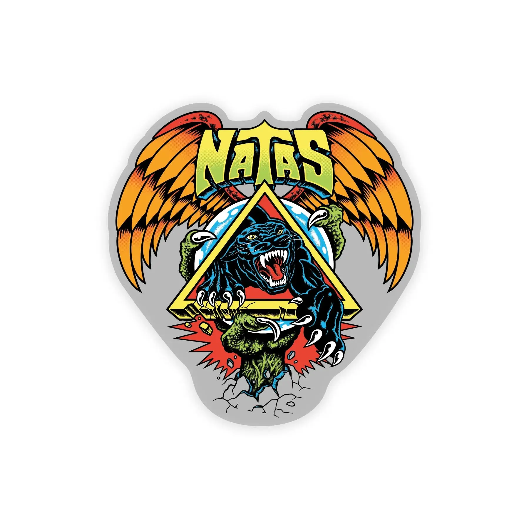 Santa Cruz Natas SC Panther Clear Mylar Sticker