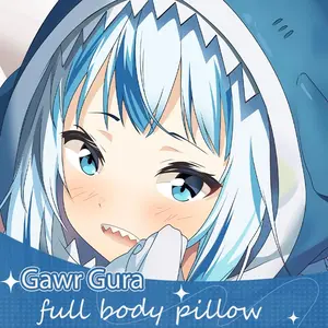 Anime Dakimakura Japanese Otaku Waifu Life Size Doublesided Print Hugging Body Pillov Cover Holive Gawr Gura