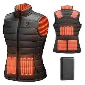fathersdaygift VEVOR Heated Vest, Women Electric Heating Vest with 16000 mAh Battery Pack, 8 Heating Zones Lightweight Rechargeable Winter-Vest with 3 Levels, for Outdoor Hiking Camping Fishing Skiing, Size S