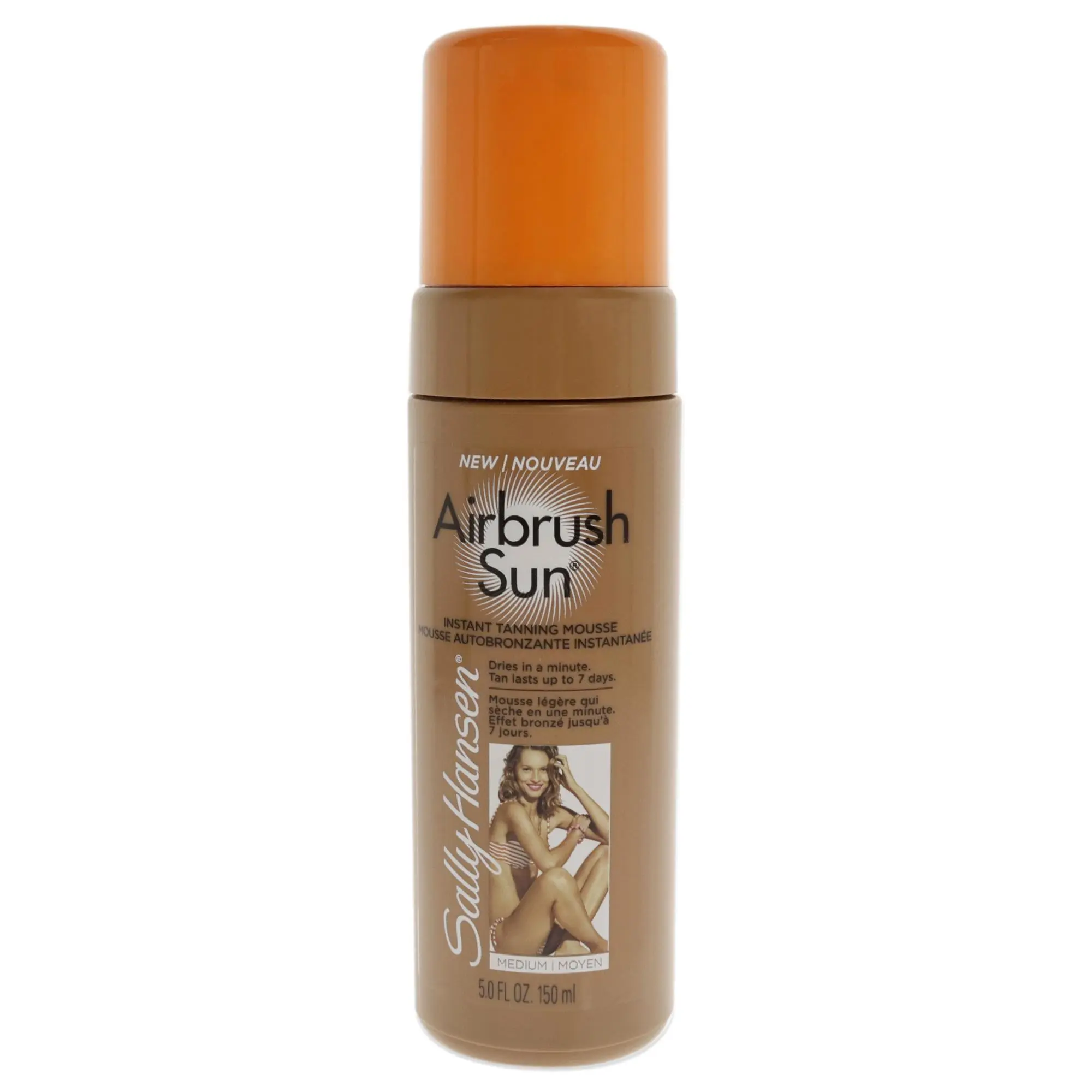 Sally Hansen Women's Medium Tone Bronzing Mousse - Airbrush Sun, Apply Instantly, 5 fl oz Tanning Product