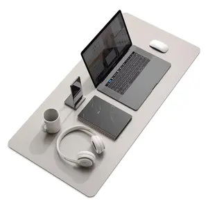 Solid Color Mouse Pad, Large Office Desk Protector Mat, PU Leather Waterproof Mouse Pad, Desktop Keyboard Desk Pad, Gaming Mousepad, PC Accessories, Extended Mousepad, Universal Mouse Pad