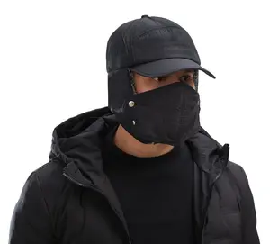 Aviator Men's Winter Trapper Hat with Ear Flap & Face Mask - Faux Fur Lined Thermal Protection for Snow & Wind - Versatile Style for Outdoor Activities Men's Cooling Sweat Wicking Do Rag Caps