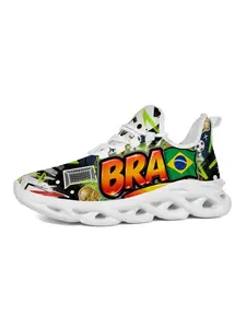 Brazil Theme Sports Shoes Sneakers Trainer Shoes Exclusive Recommendation, Sporty Brazilian Style, Unique Print Fashion, Vibrant Classic Versatile, Kids Trend