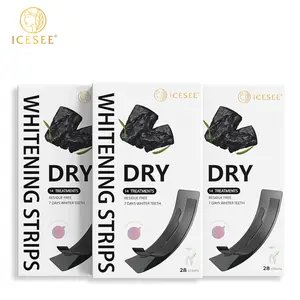 ICESEE 3pcs Bamboo Charcoal Whitening Strips - Dentist-Level Brightness, Gentle for Sensitive Teeth, 14 Days for Dazzling Smile, Easy to Use