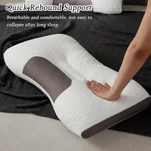 【Only 1 Gift Per Customer】Soft Massage Neck Pillow 1pcs Ergonomic Support, Adjustable Premium Hotel Quality Bed Pillows for Sleeping Orthopedic Contour Medium Soft Pillows Set