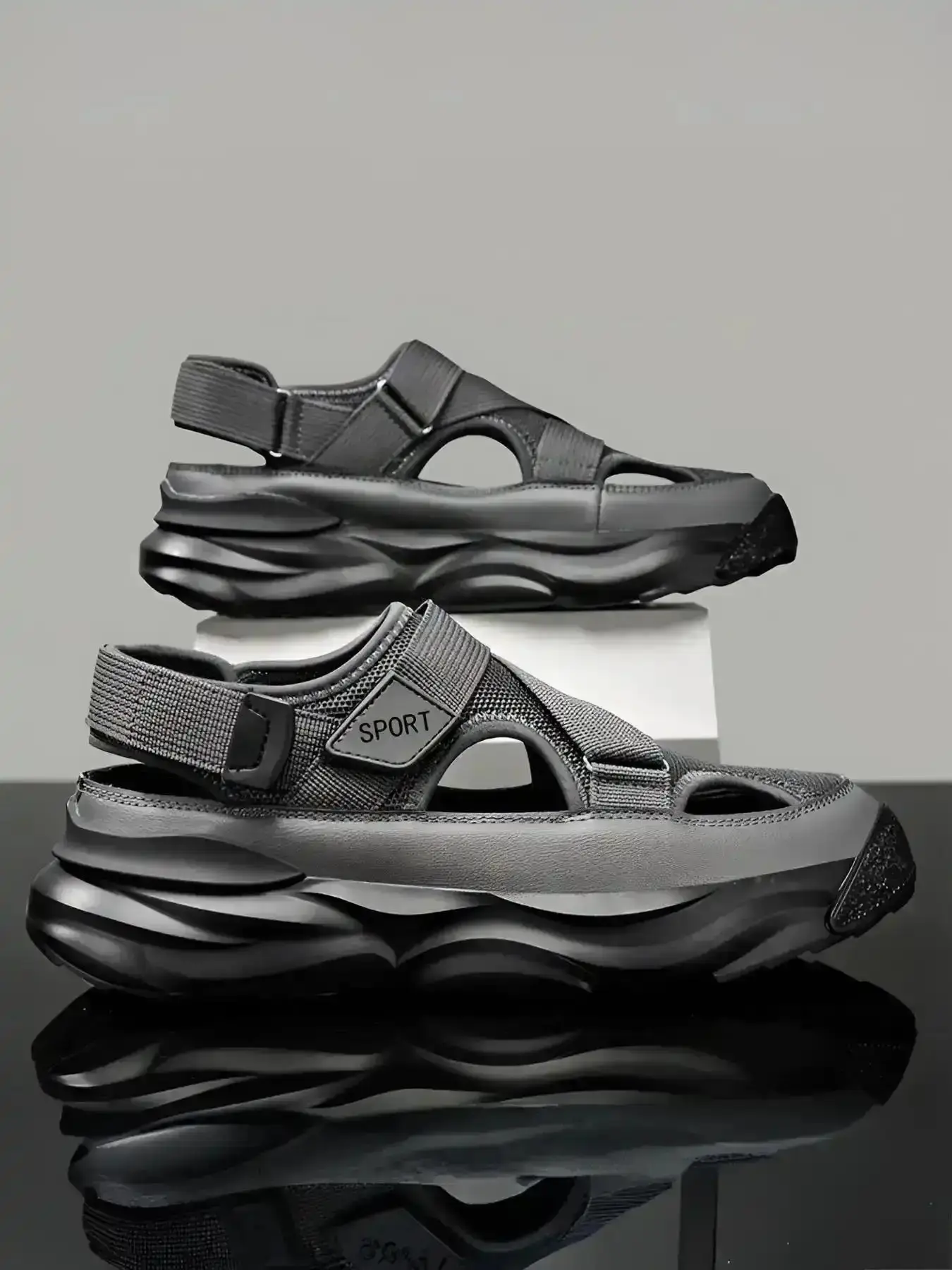 Men Outdoor Sndls Airy Hollow Out Non-Slip Beach Slip Comfy Light Summer Footwear Daily Travel Strap style weekend shoes versatile cruise day warm weather Sleek Heels Practical Everyday Pair stylish essential open toe