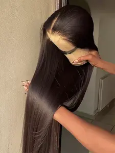 Brazilian Bone Straight 13x6 Lace Front Wig Remy For Black Women 30 36 Inch 180 Density 13x4 Hd Lace Frontal Human Hair Wig Pre Plucked