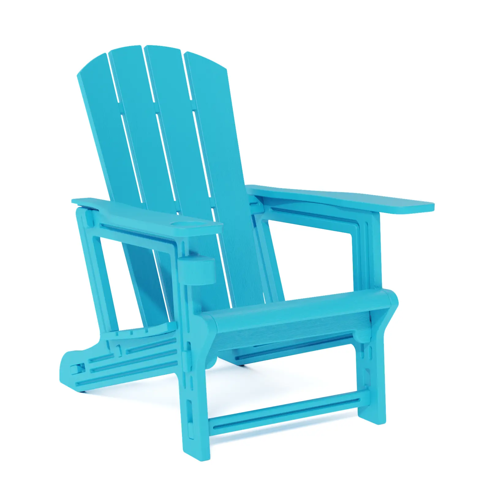 Adirondack Plastic Patio Chair Without Screws - 400 LBS Capacity, Durable Rattan, Corrosion Fade & Weather Resistant, Comfortable Ergonomic Design, Bl