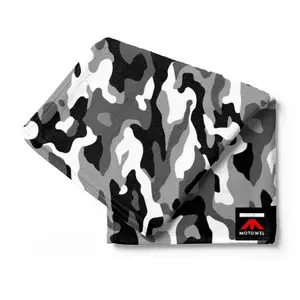 Motowel Snow Camo Motocross Microfiber Towel - Durable Full-Color Sublimated Graphic for Pits & Gear Bags