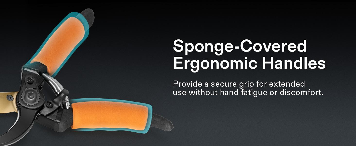 VIVOSUN 8.5" Bypass Pruning Shears for Gardening, Heavy-Duty Garden Scissors, Ultra Sharp Pruners with 3/4 in. Cut Capacity SK5 Blades, Thick Cushion-Covered Handle and Safety Lock