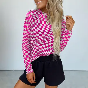 Women's Mesh Top Mock Neck Long Sleeve Slim Fit See Through Shirt Blouses Tops for Womenswear