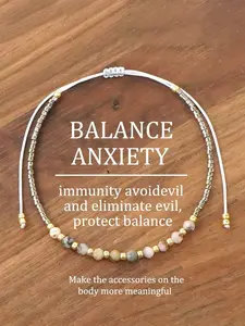 1 pc Vintage Bohemian Style Anxiety Relief & Immune Boosting, Evil Avoiding & Balancing Bracelet - Adds Meaning To Your Body Accessories, Bohemian Charm, Immunity Boost, Protection Elements