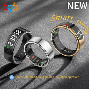 New R11 Smart Ring with Screen and Touch Qring Wireless Charging Health Manager, Heart Rate Monitor, 1atm Waterproof, Fashion Design, Perfect Gift