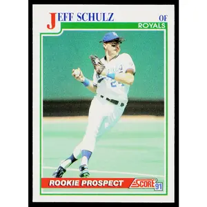 Jeff Schulz 1991 Score #336 RC Kansas City Royals