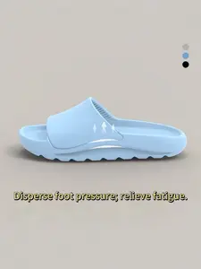 Women's Eva Thick Sole Home Slippers, Unisex Open Toe Slip-On Shoes, Large Size Indoor Outdoor Wear, Comfortable Casual Footwear