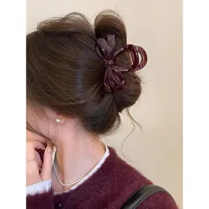 Minimalist Elegant Bow Design Hair Claw, Cute Trendy Hair Claw, Fashionable Hair Accessories for Women & Girls, Hair Clip