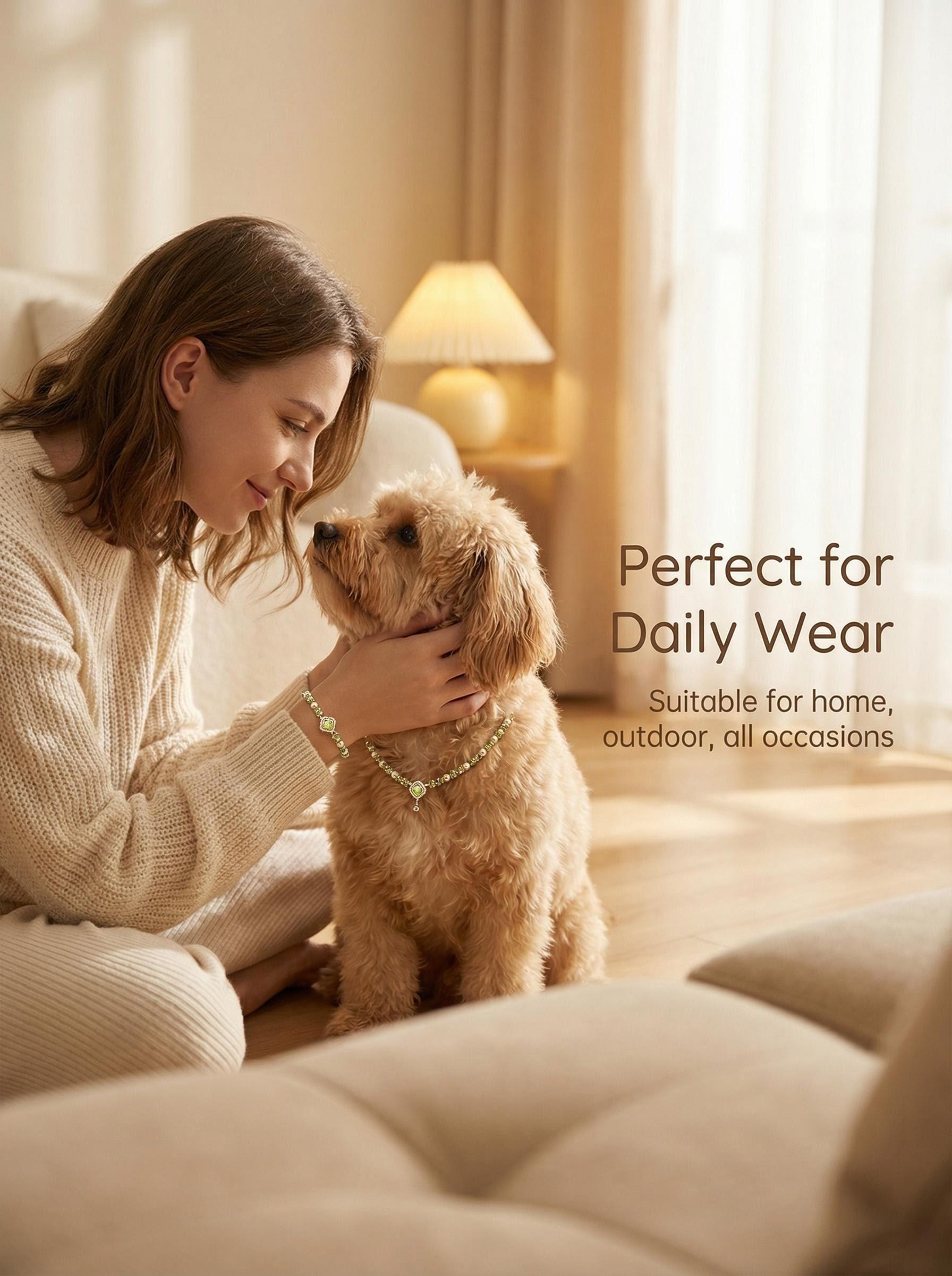 Summer Firefly Bond Matching Bracelet And Pet Necklace For Evening Walk Jewelry